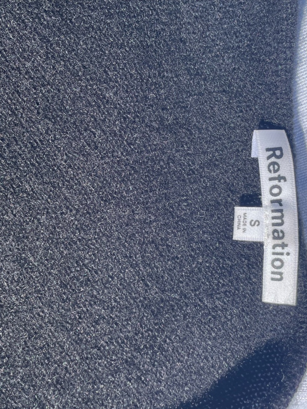 Reformation Cashmere Black Wrap Cardigan with Waist Tie - Picture 4 of 8